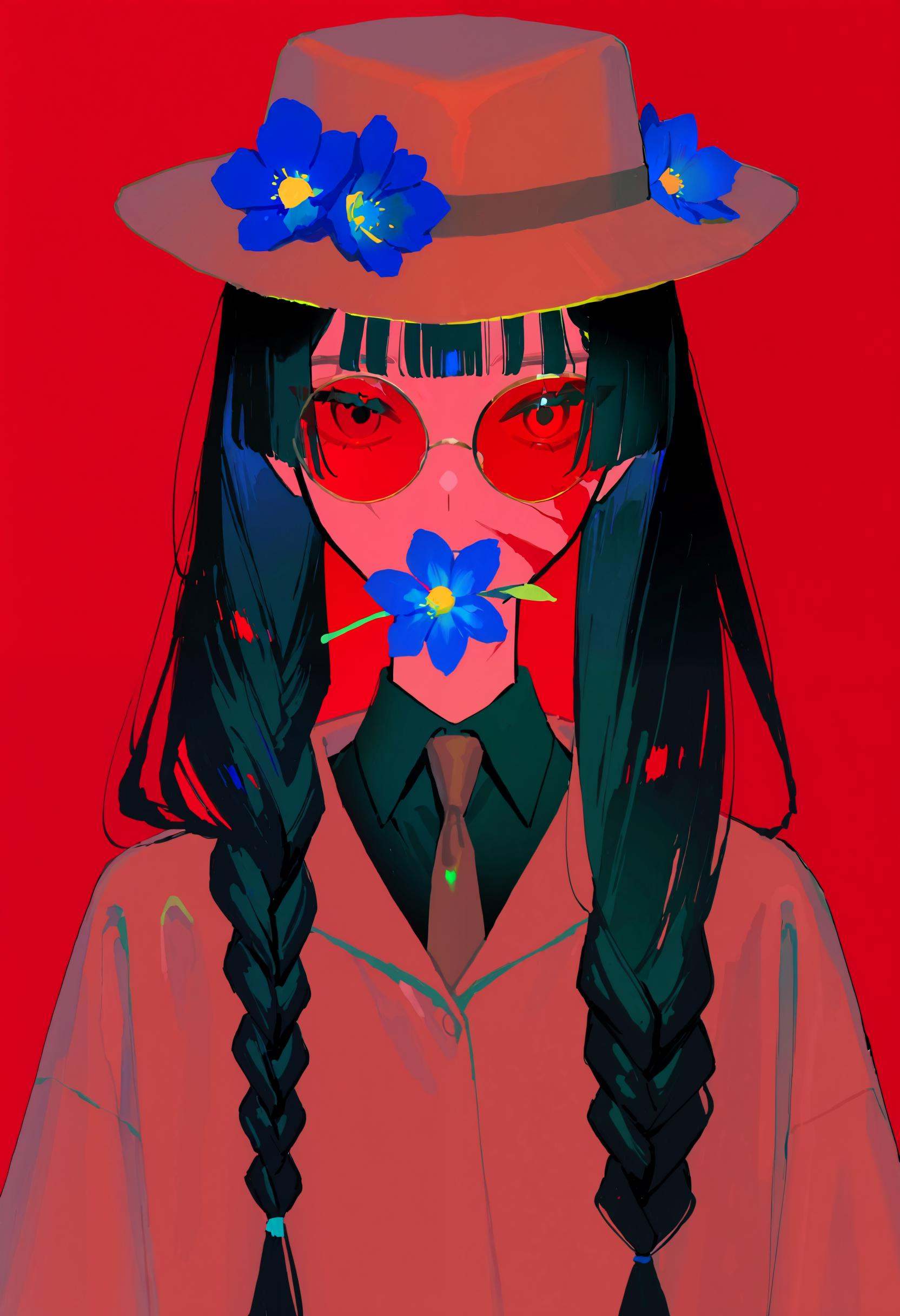 eW9ta,  1girl,  flower on Tensor.Art