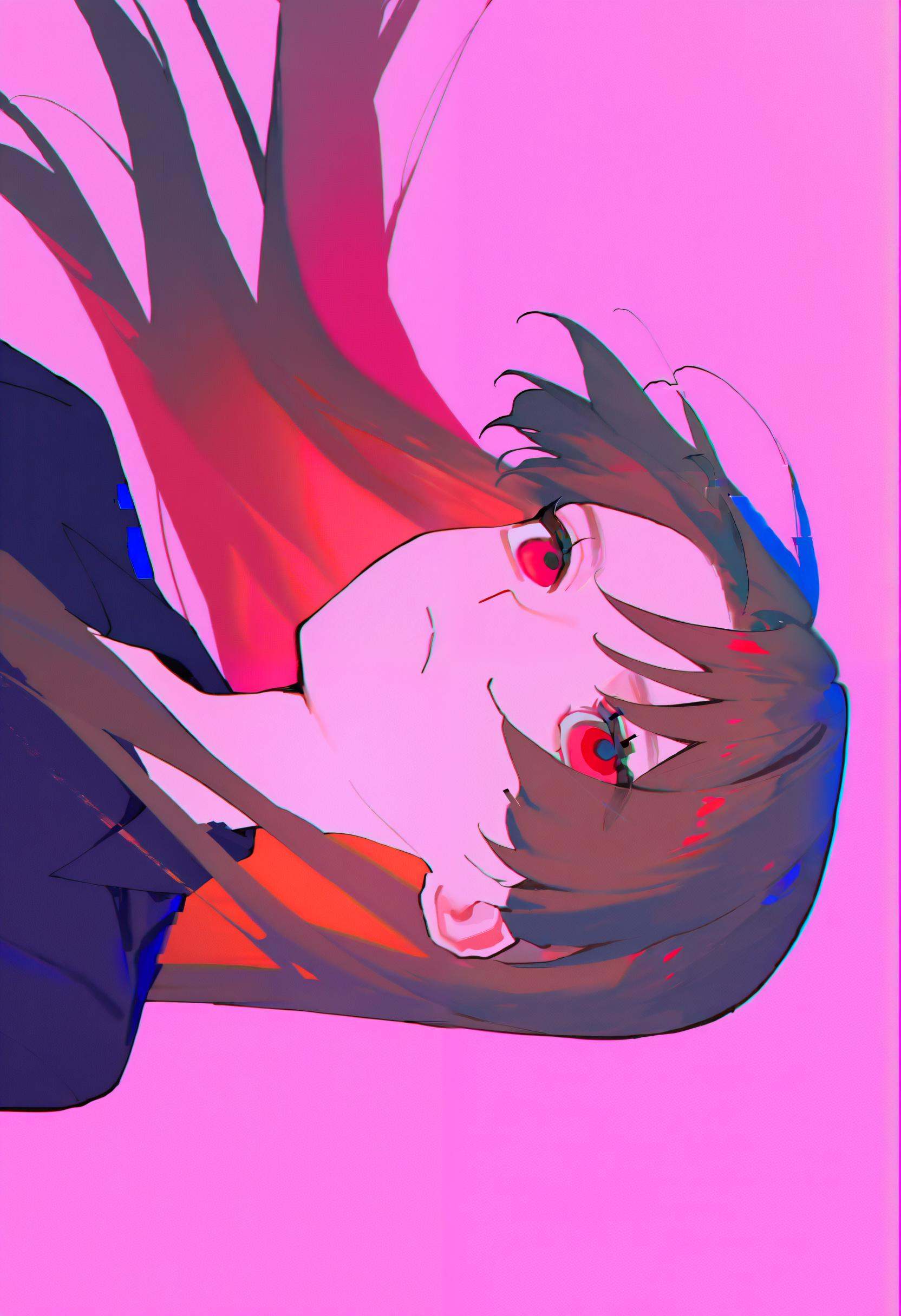 eW9ta,  1girl,  pink background on Tensor.Art