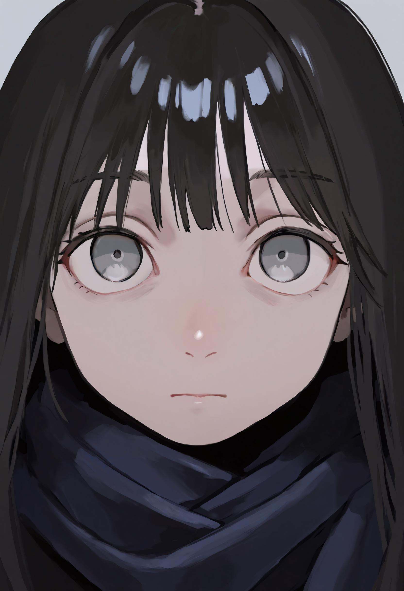 1girl,  solo,  scarf on Tensor.Art
