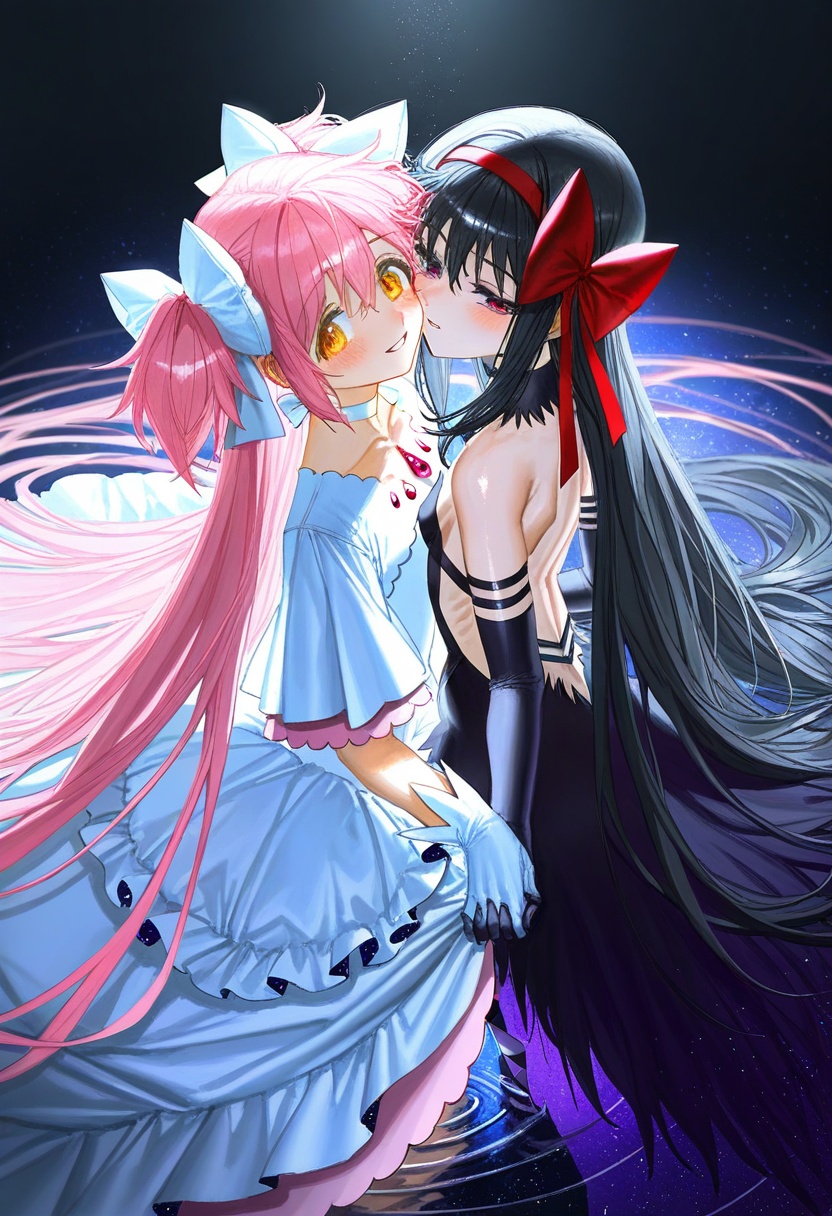 2girls,  multiple girls,  akemi homura on Tensor.Art