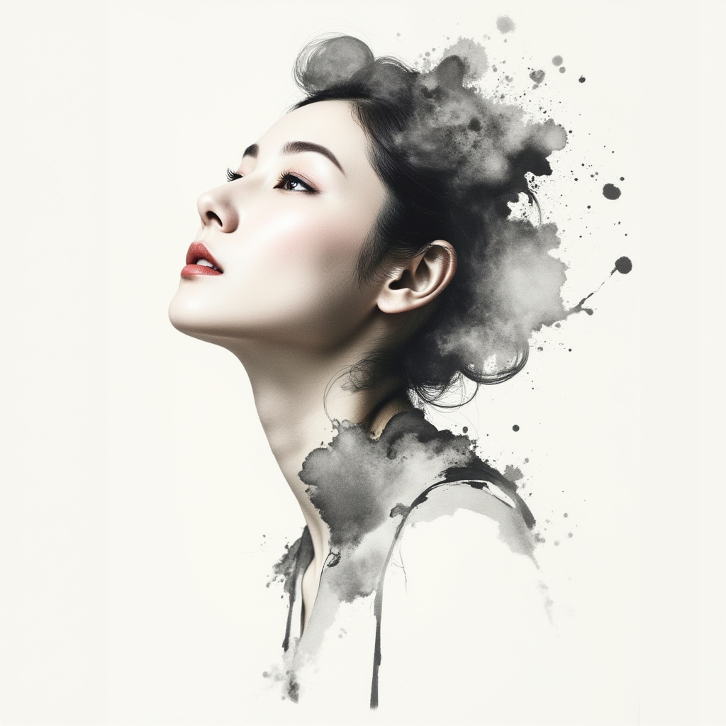 1 girl,  freehand brush painting,  Asa CHEN style on Tensor.Art