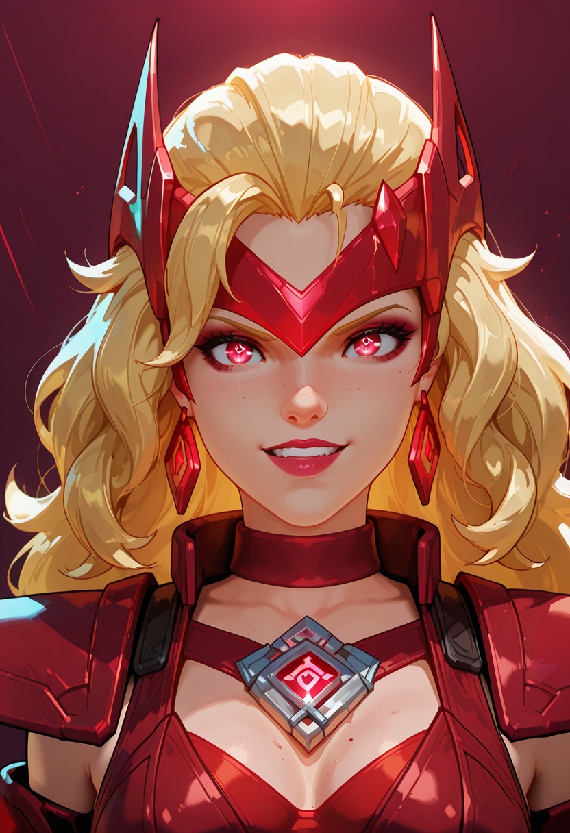 Face view,  Facing Viewer scarlet_witch,  blonde hair on Tensor.Art