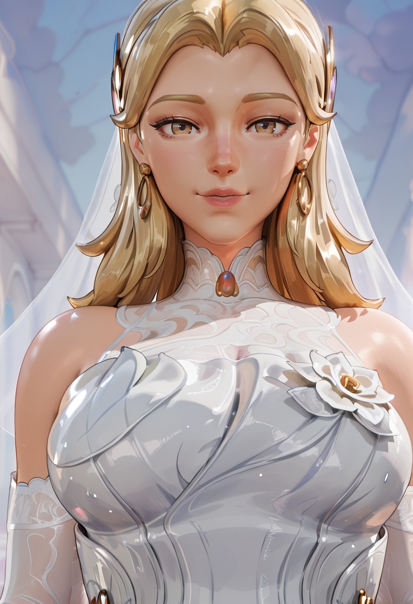((looking at viewer)),  close up face view invisible_woman,  blonde hair on Tensor.Art