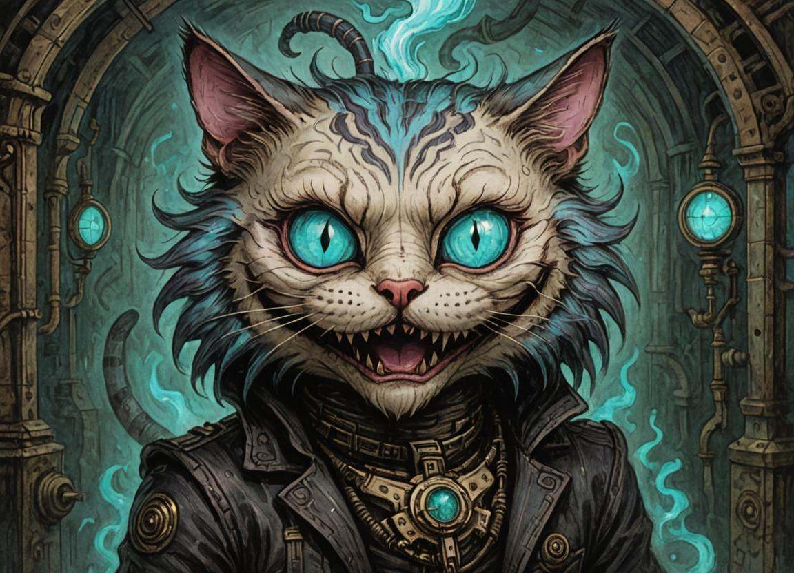 DonM5734mPunk1llu2XL,  cyber punk,  aether astral cheshire cat's grin on Tensor.Art