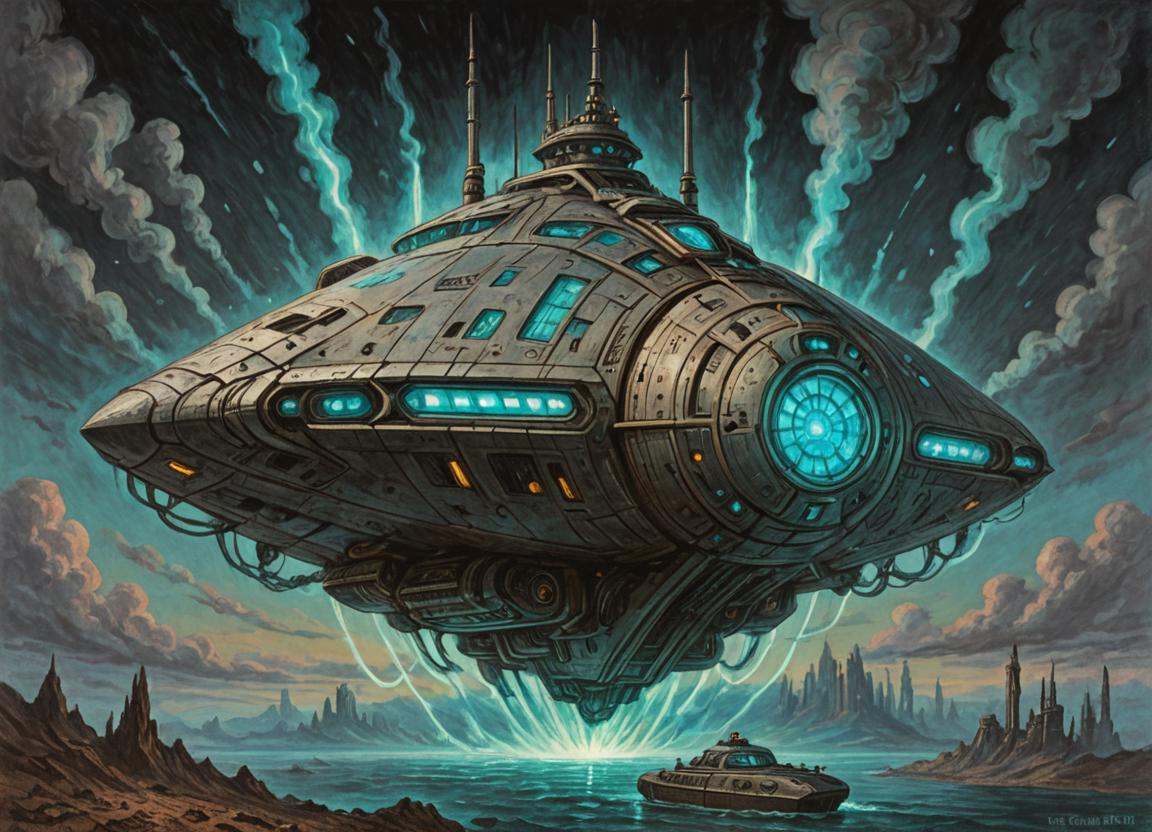 DonM5734mPunk1llu2XL,  cyber punk,  scifi extra-large triangular mothership on Tensor.Art