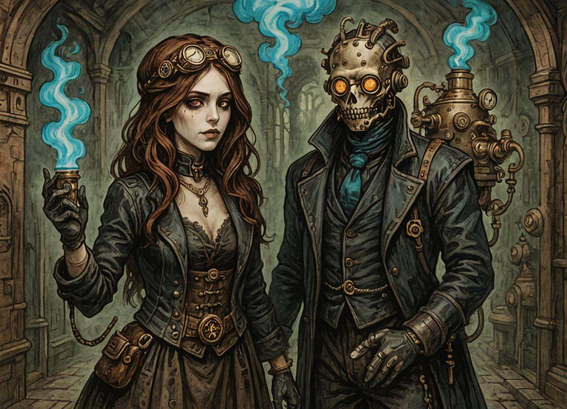 DonM5734mPunk1llu2XL,  steam punk,  aether worn-out morbid composed opaque cultural exchange transcendent crowded fade on...