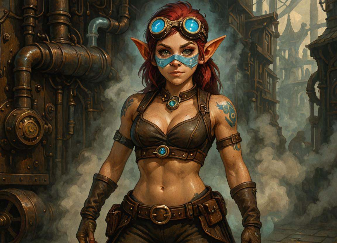 DonM5734mPunk1lluXL2,  steam punk,  female gnome on Tensor.Art