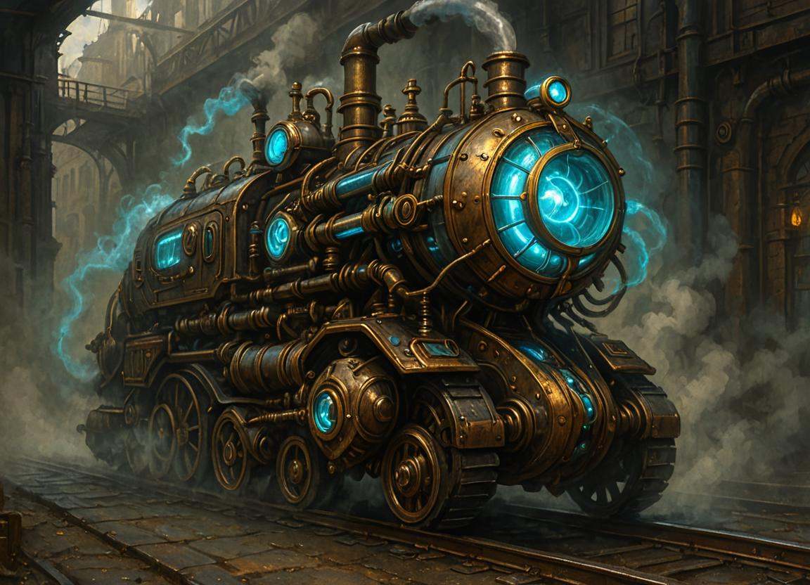 DonM5734mPunk1lluXL2,  steam punk,  aether fusion of caterpillar newt hawk roc on Tensor.Art