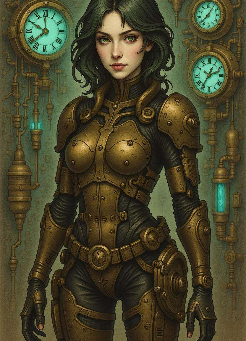 painting,  ,  aether steam punk female whiphid on Tensor.Art