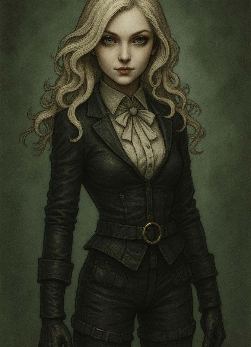 aether,  female killer doll,  corporate spy on Tensor.Art