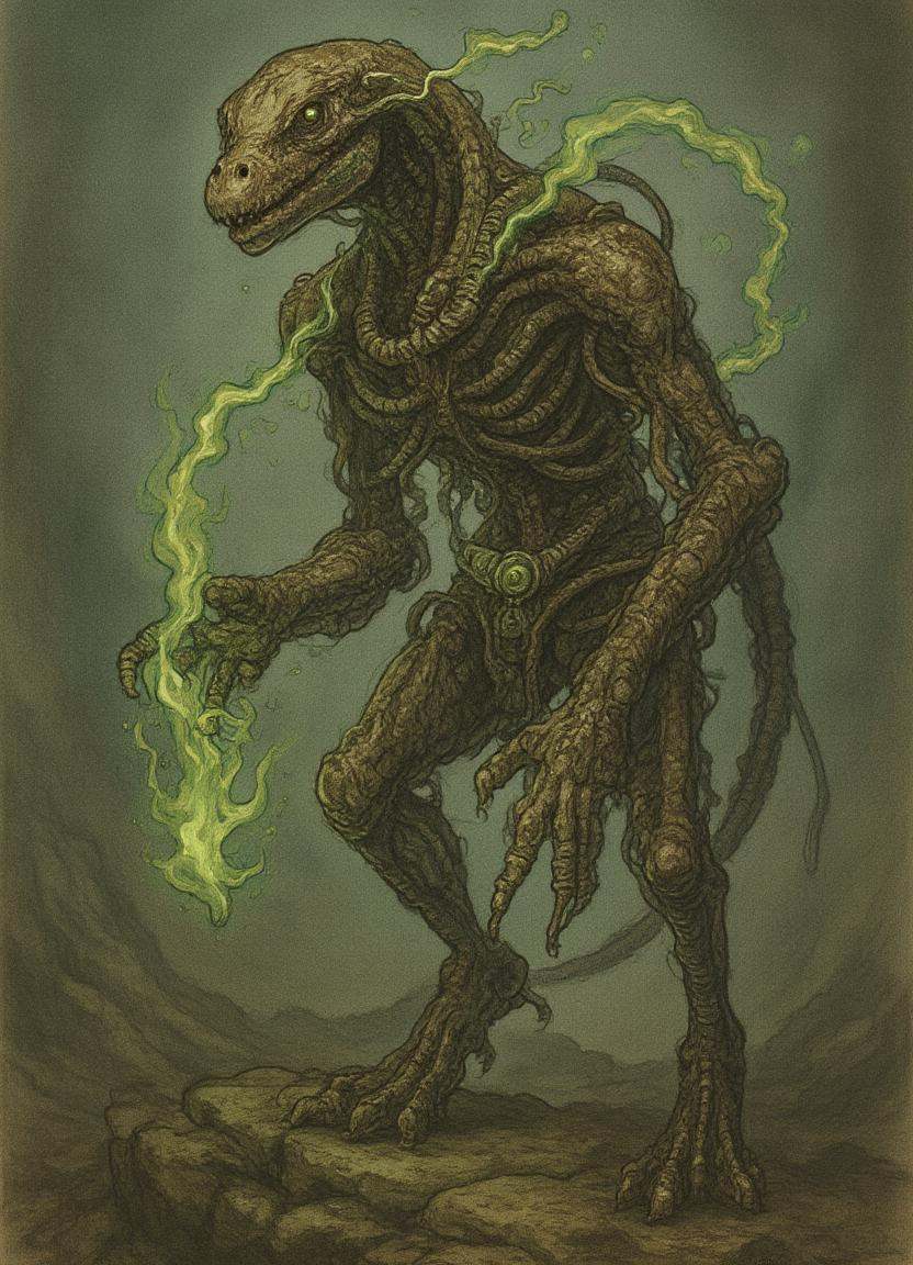 aether,  fusion of hantu ular newt Gallimimus Compsognathus skinwalker on Tensor.Art