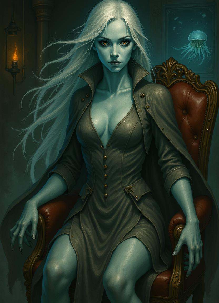 painting,  ,  cyberpunk female banshee on Tensor.Art
