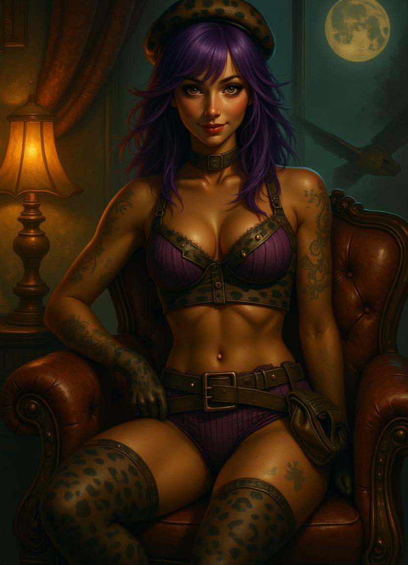 painting,  ,  cyberpunk female ageless on Tensor.Art