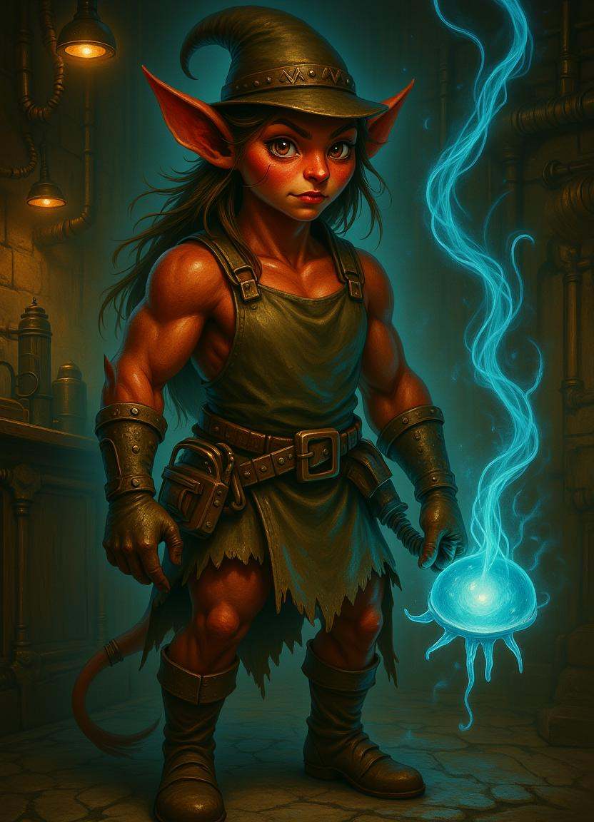 painting,  aether,  steam punk pixie on Tensor.Art