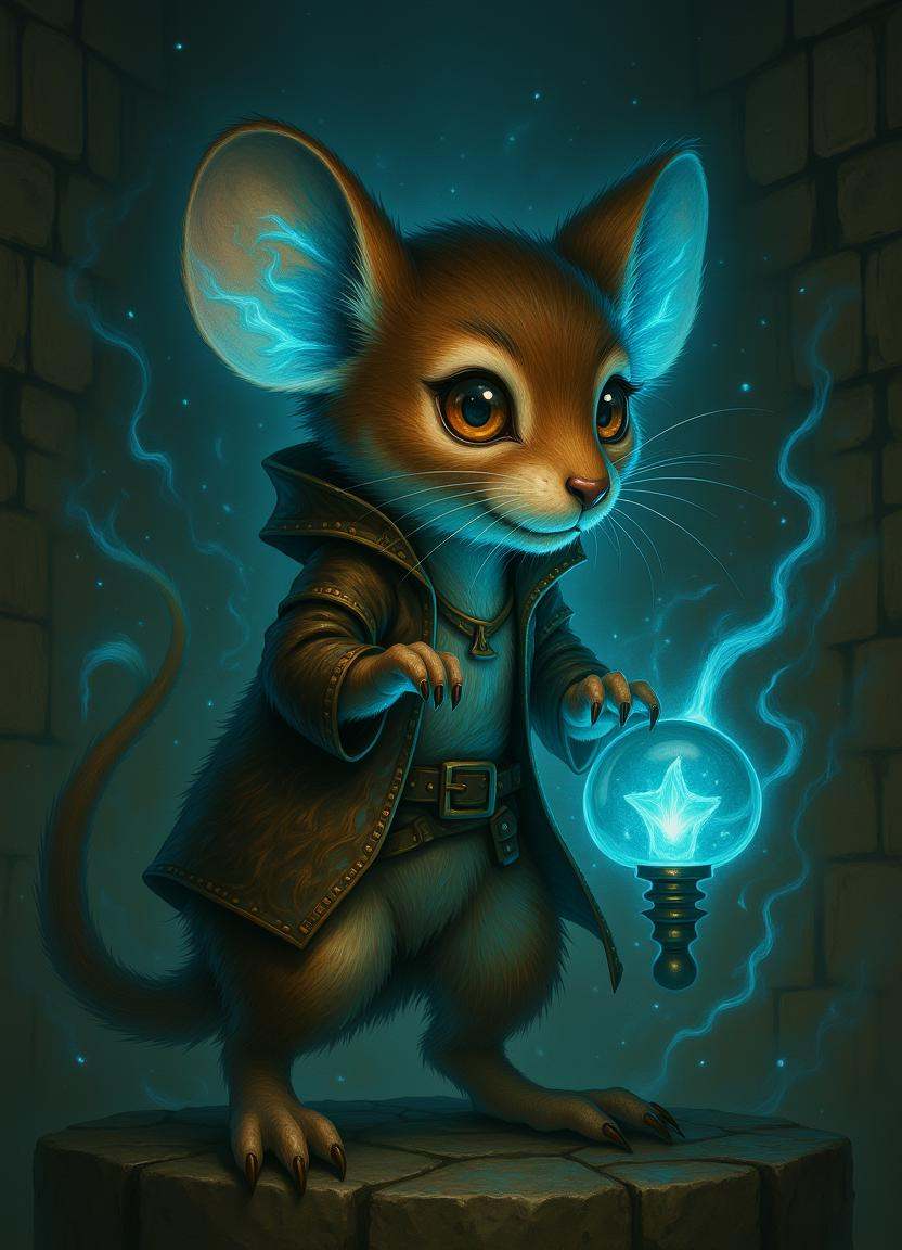 painting,  aether,  steam punk mouse baer on Tensor.Art