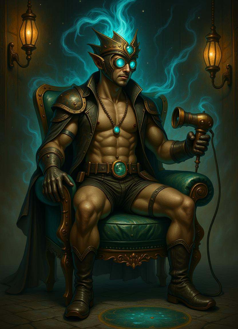 painting,  aether,  steam punk male bimm on Tensor.Art