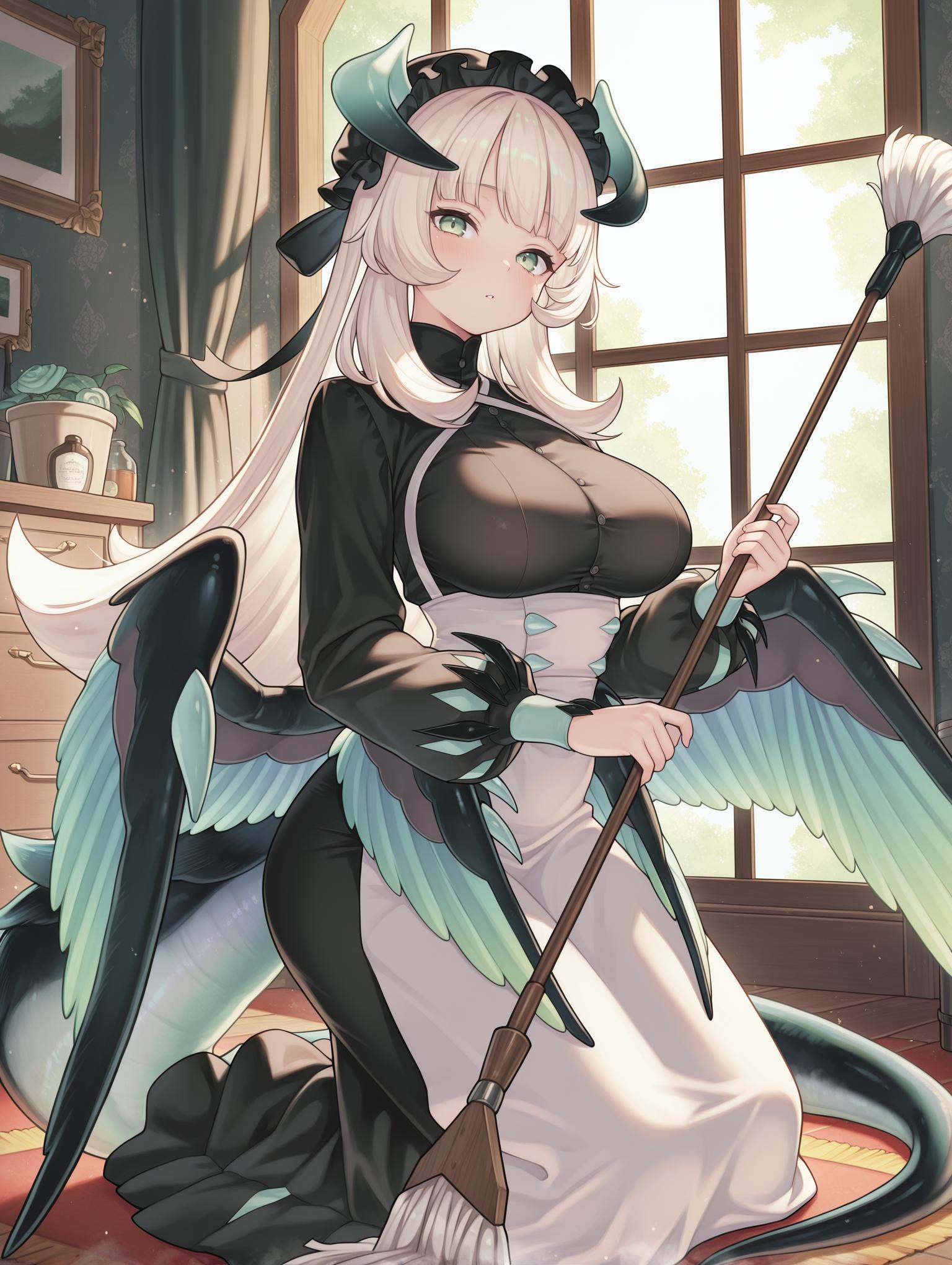 chamber dragonmaid,  1girl,  solo on Tensor.Art
