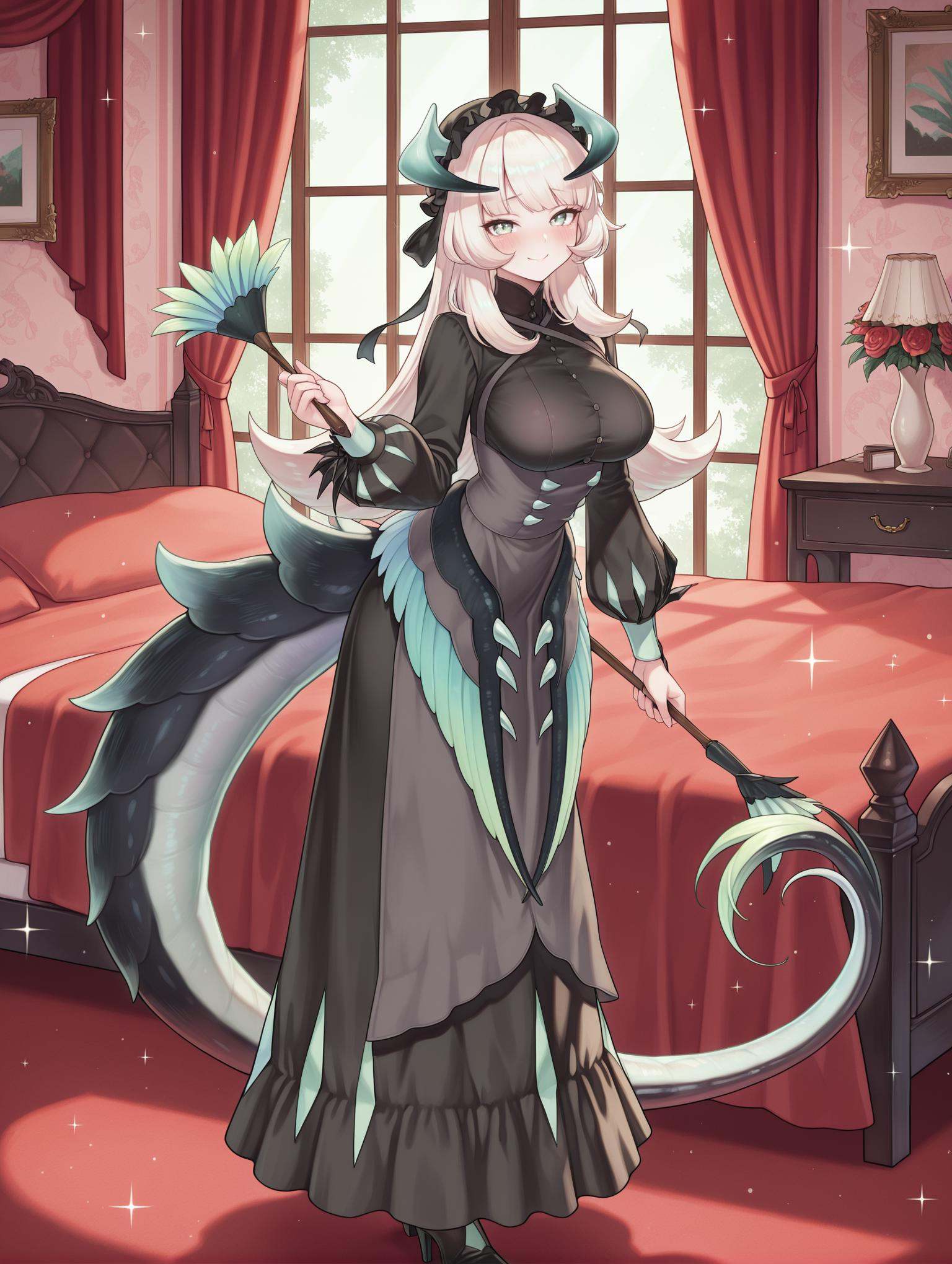 chamber dragonmaid,  1girl,  solo on Tensor.Art