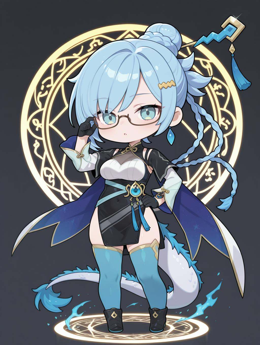 dragon tale fymena,  1girl,  solo on Tensor.Art