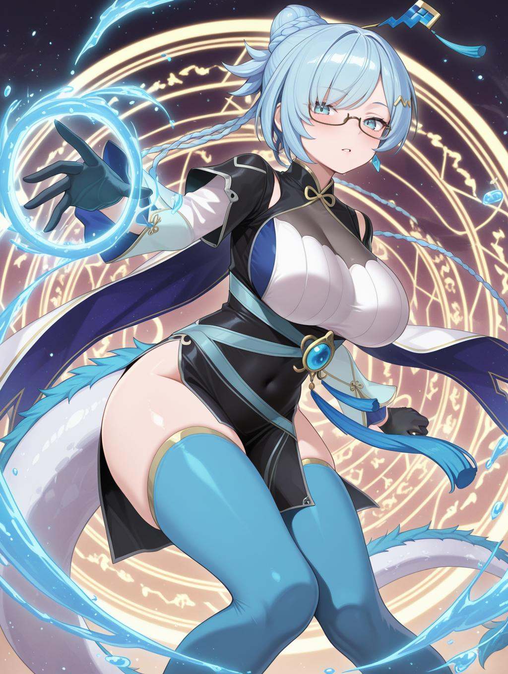 dragon tale fymena,  dragon girl,  hydrokinesis on Tensor.Art
