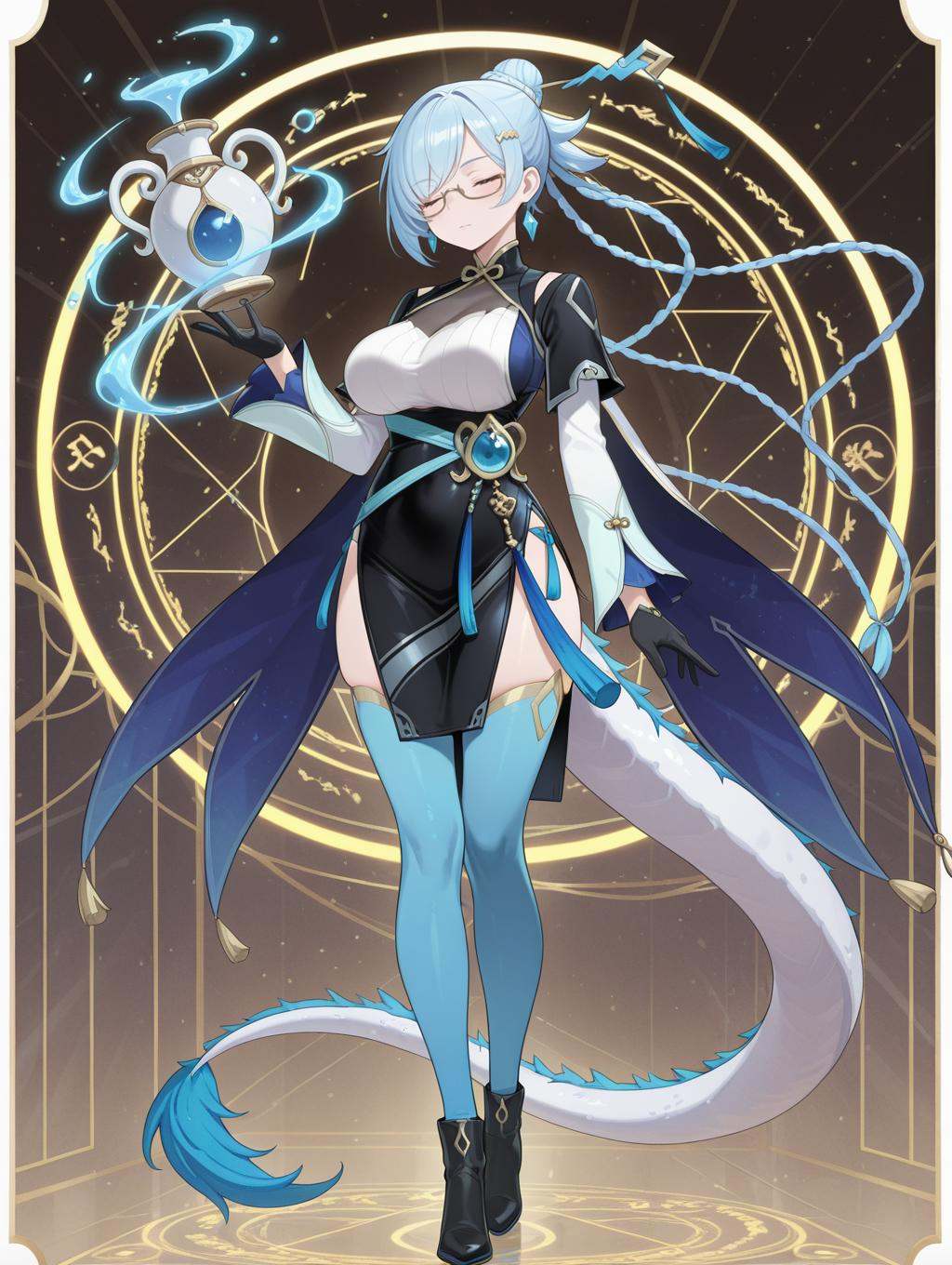 dragon tale fymena,  1girl,  solo on Tensor.Art