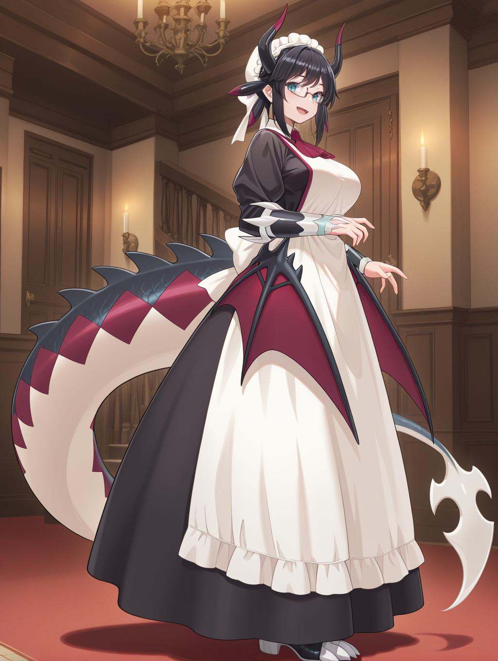 dragon girl,  house dragonmaid,  1girl on Tensor.Art