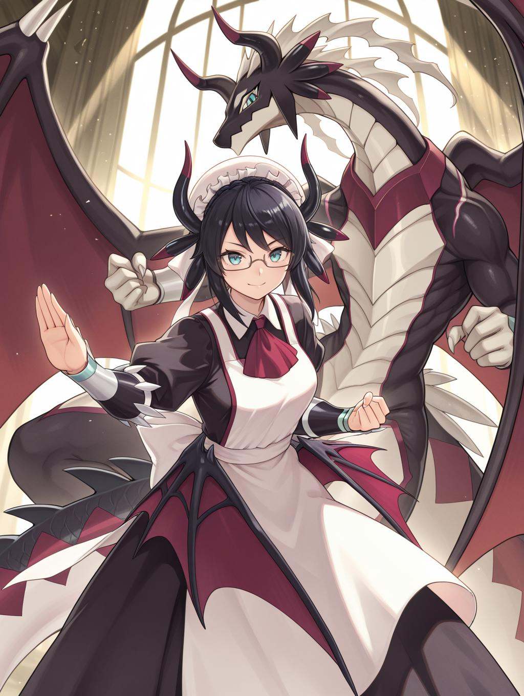dragon girl,  house dragonmaid,  1girl on Tensor.Art
