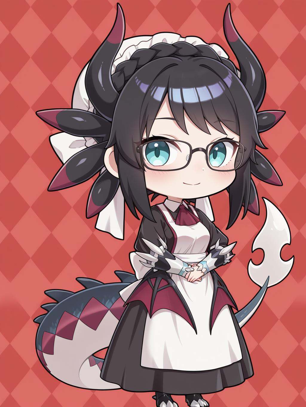 chibi,  dragon girl,  house dragonmaid on Tensor.Art