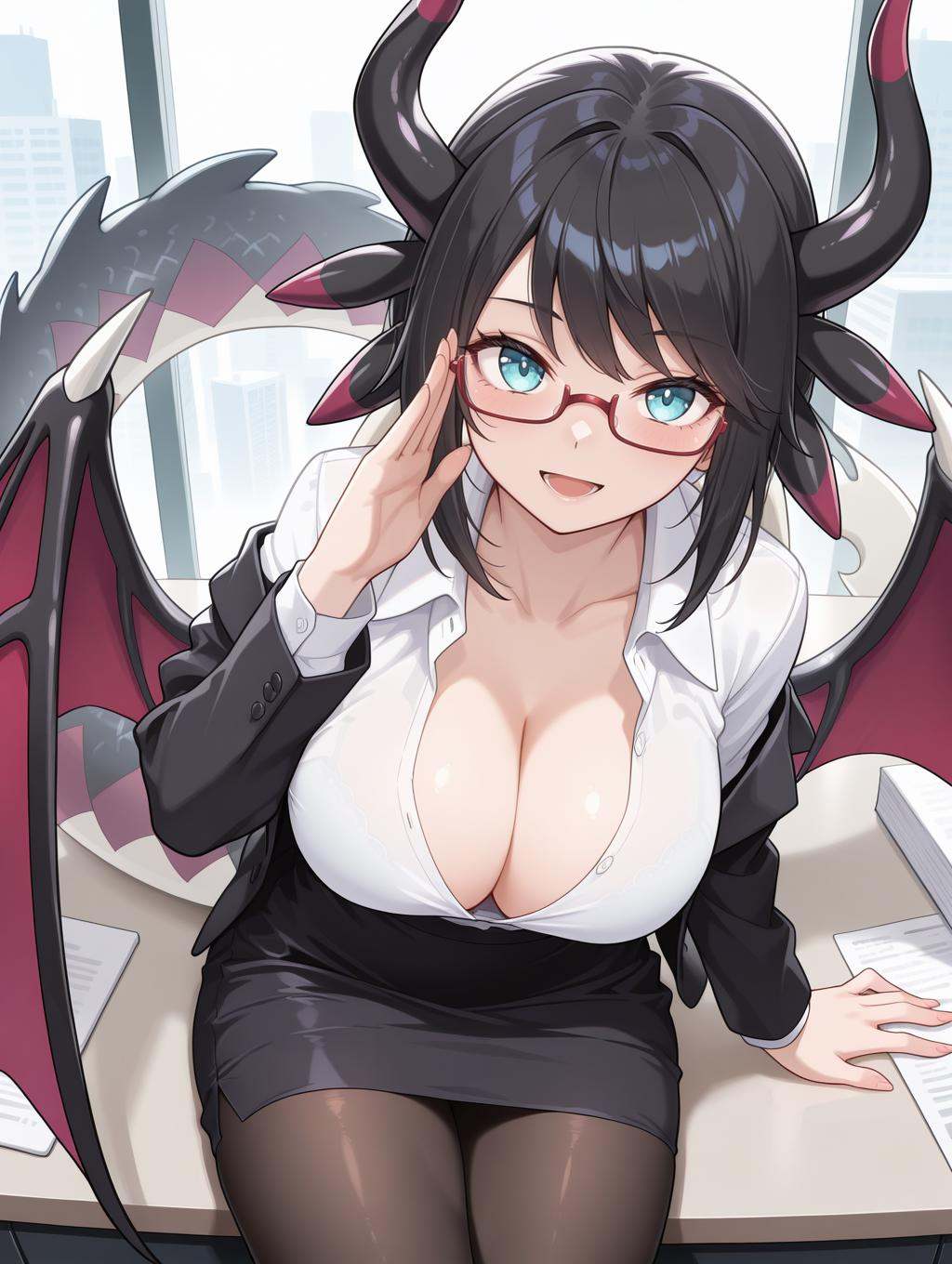 dragon girl,  house dragonmaid,  1girl on Tensor.Art
