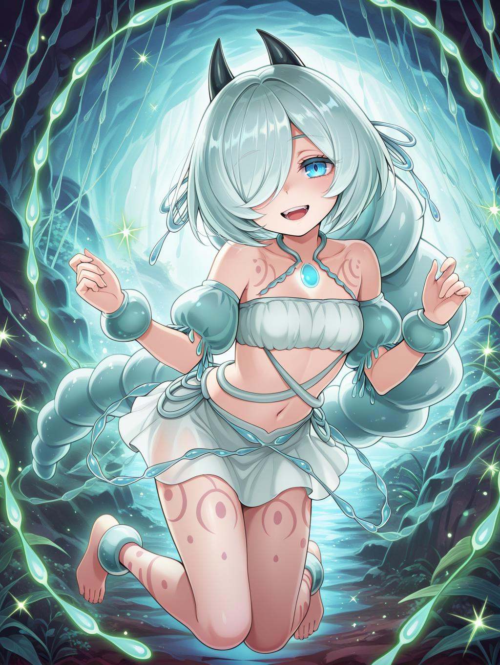 traptrix arachnocampa,  arthropod girl,  1girl on Tensor.Art