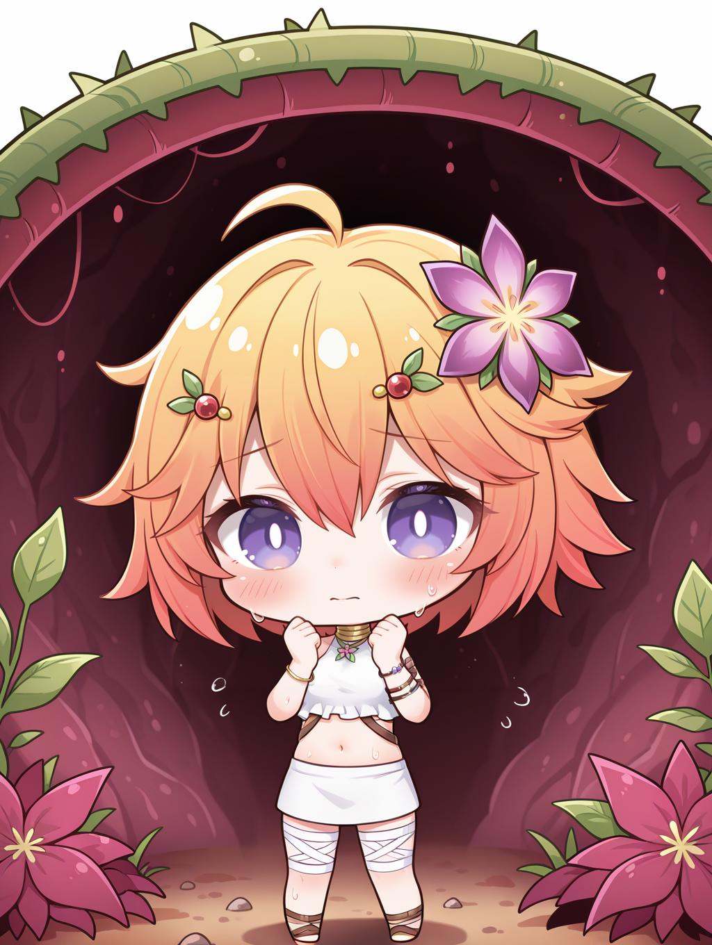 plant girl,  traptrix pudica,  1girl on Tensor.Art