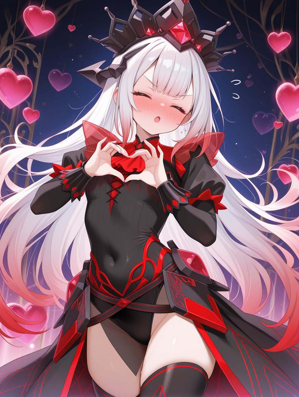 1girl,  solo,  heart hands on Tensor.Art