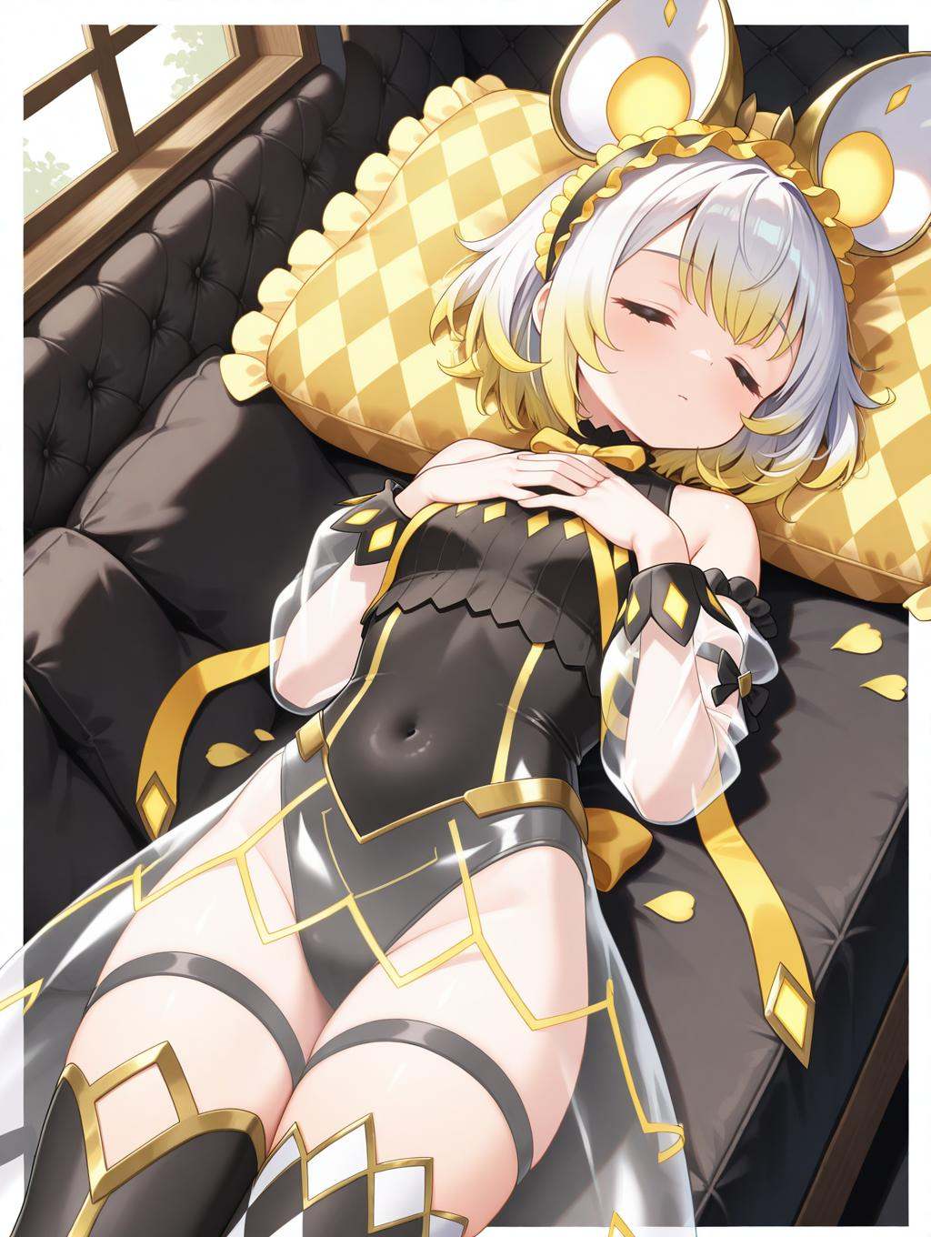 1girl,  solo,  closed eyes on Tensor.Art