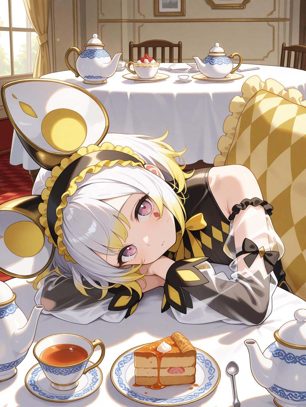 malice pawn dormouse,  1girl,  cup on Tensor.Art