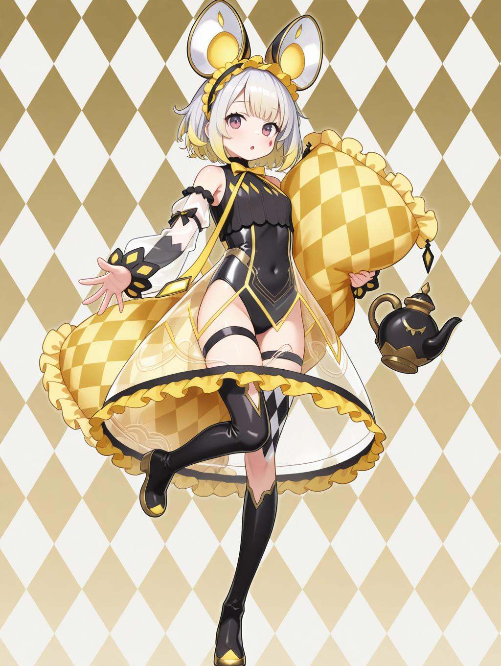 1girl,  solo,  standing on one leg on Tensor.Art