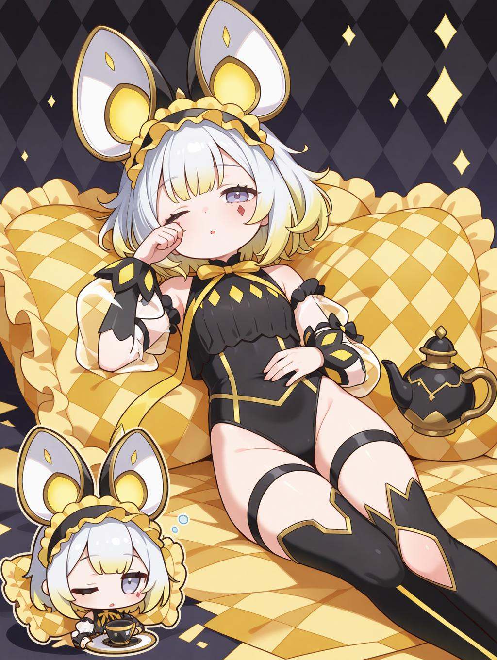 malice pawn dormouse,  1girl,  one eye closed on Tensor.Art