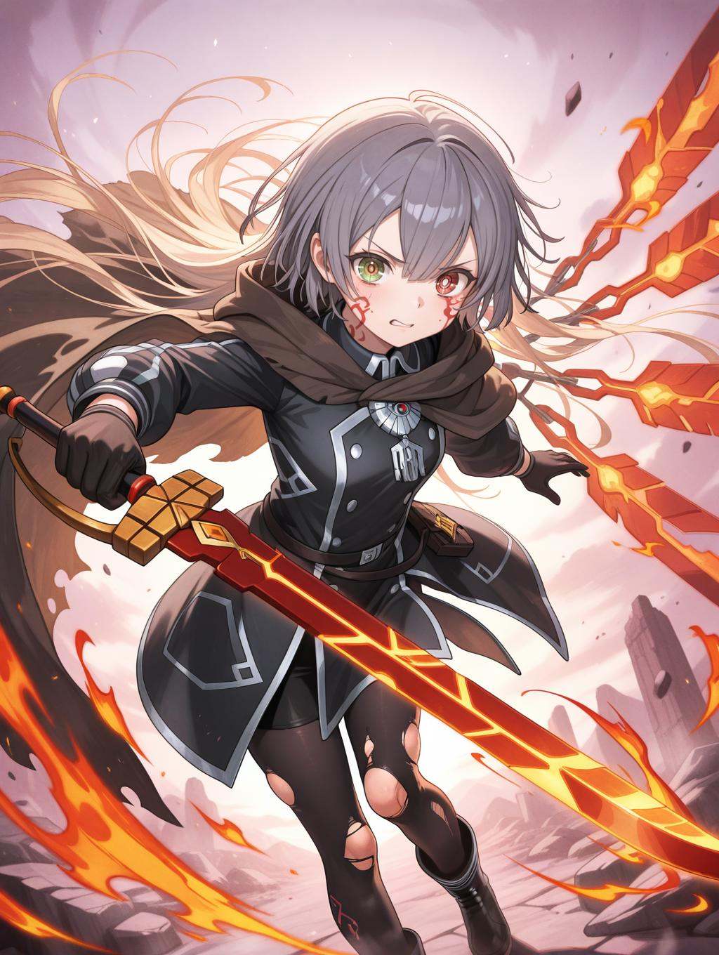 single red sword wing,  1girl,  solo on Tensor.Art