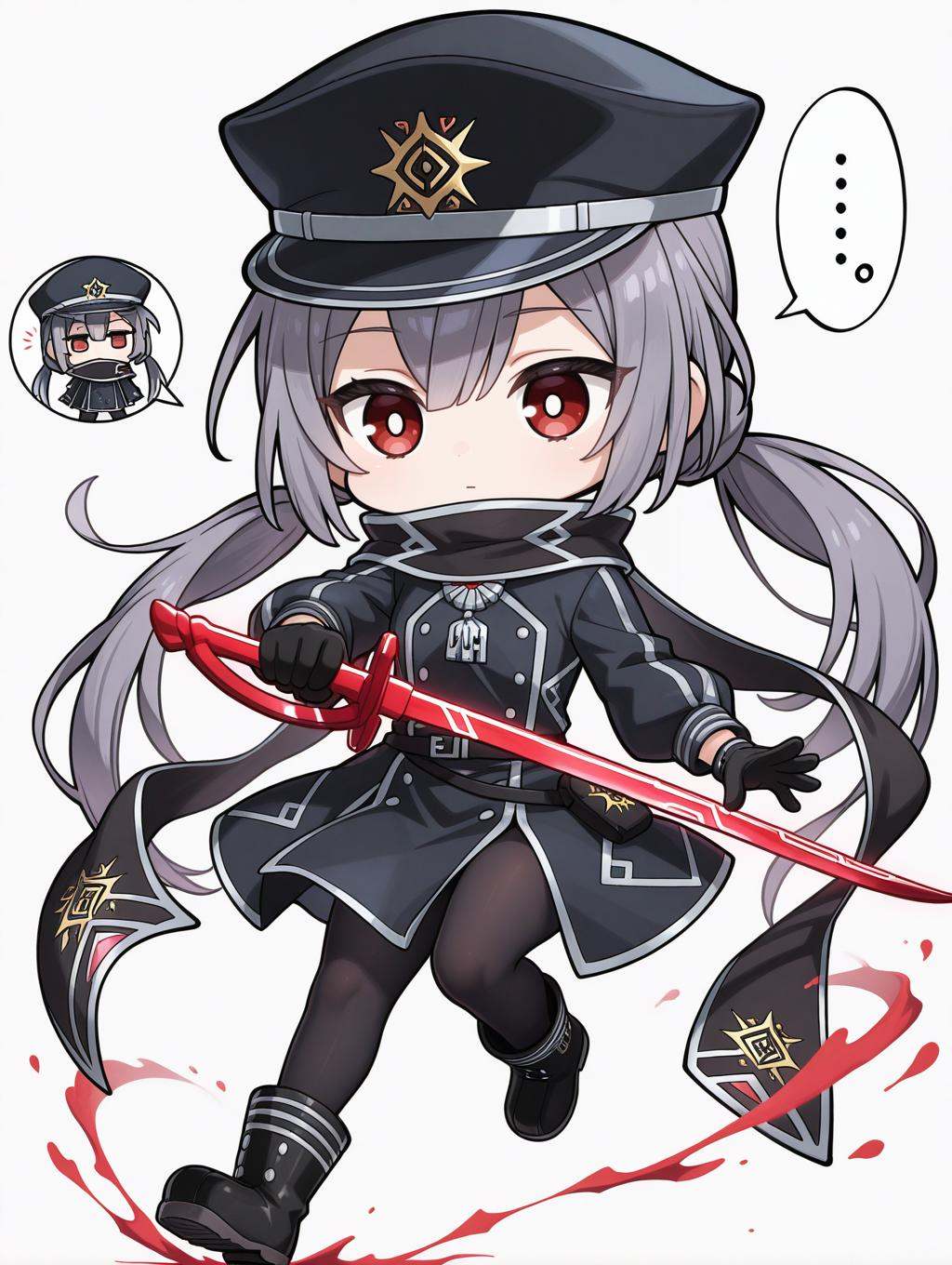 sky striker ace - roze,  chibi,  solo on Tensor.Art