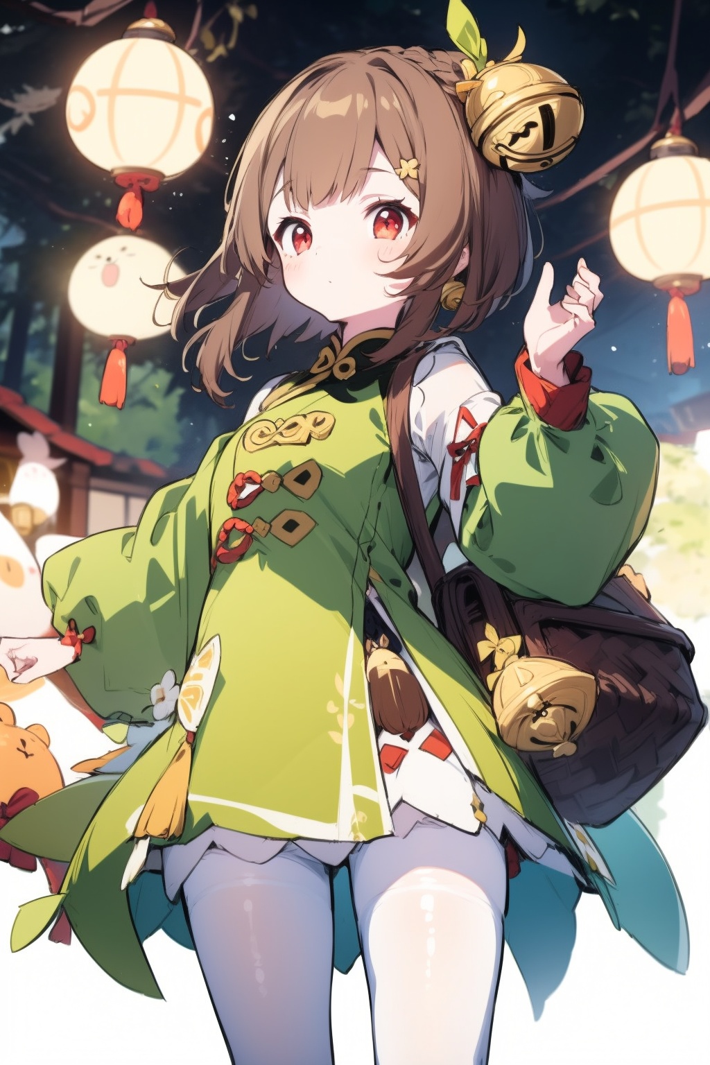 tag:yaoyao \(genshin impact\),  1girl,  brown hair on Tensor.Art