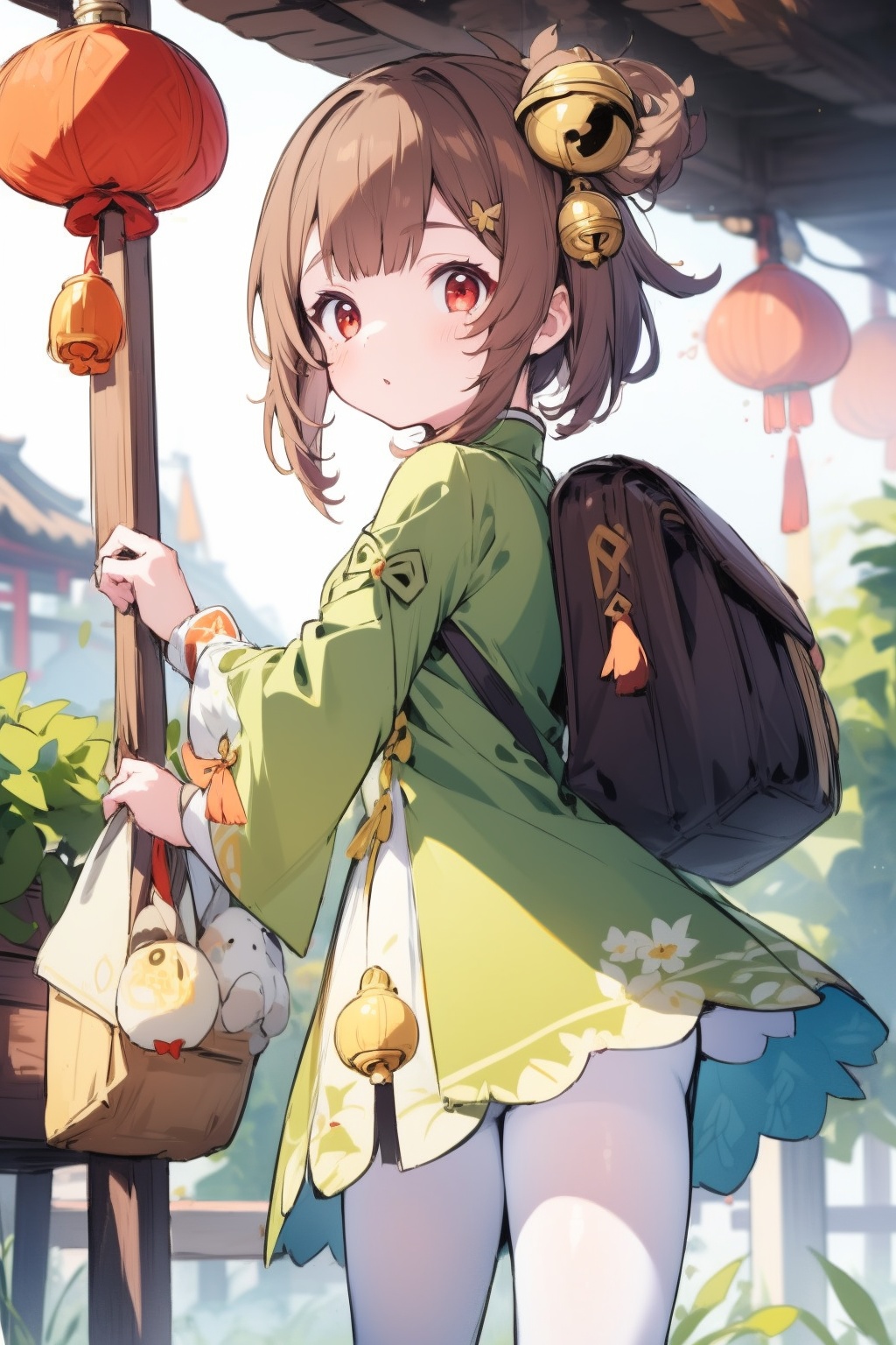 tag:yaoyao \(genshin impact\),  1girl,  brown hair on Tensor.Art