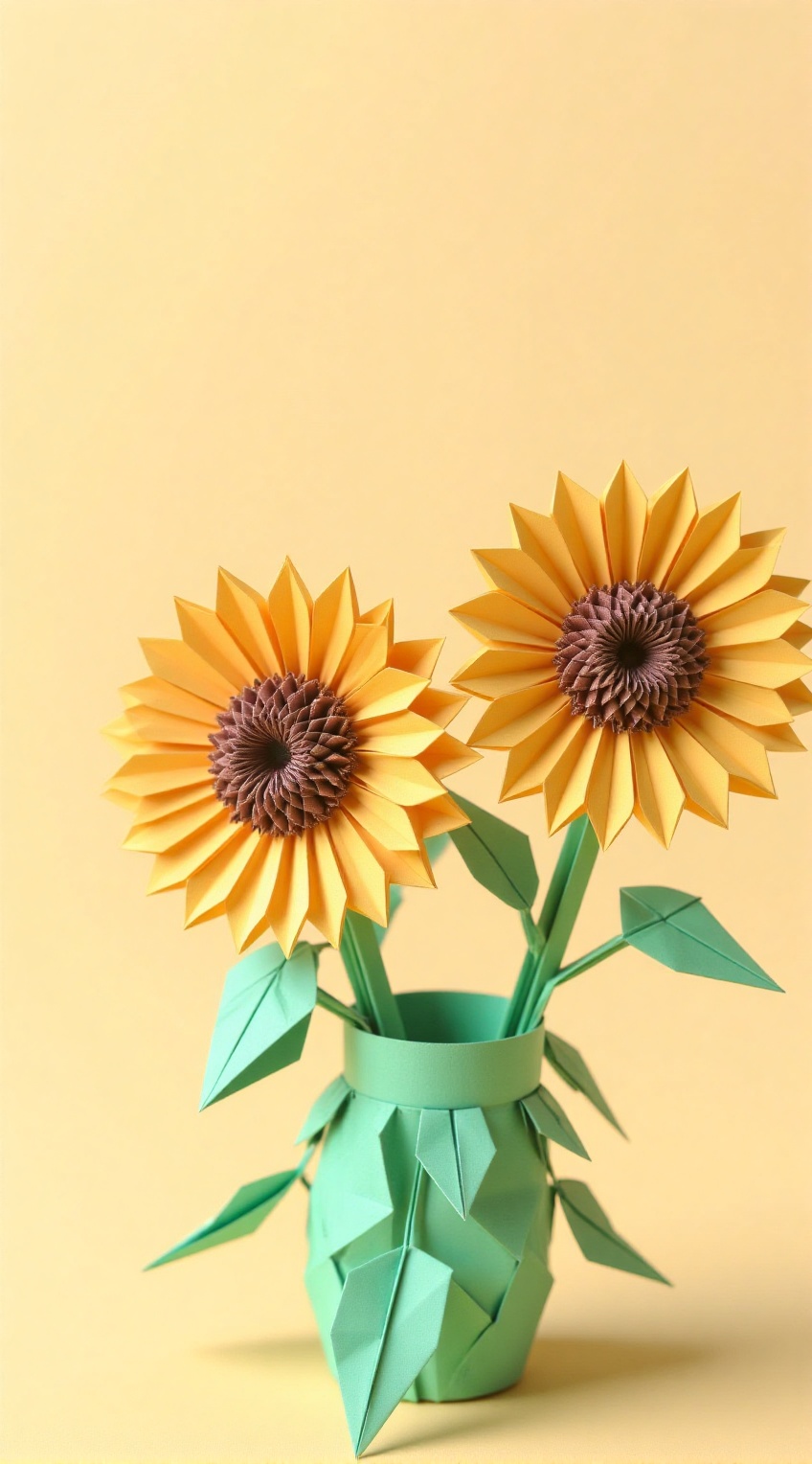 Origami sunflowers on Tensor.Art