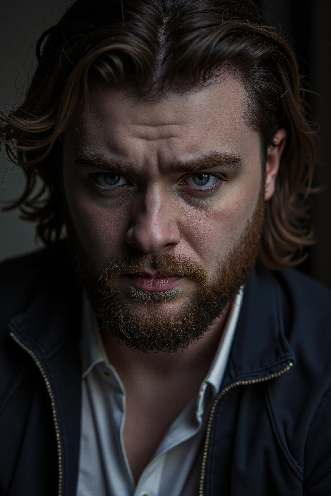 photo of jxr man,  Realistic and highly detailed rugged,  handsome man with piercing blue eyes gazes intently on Tensor.Art