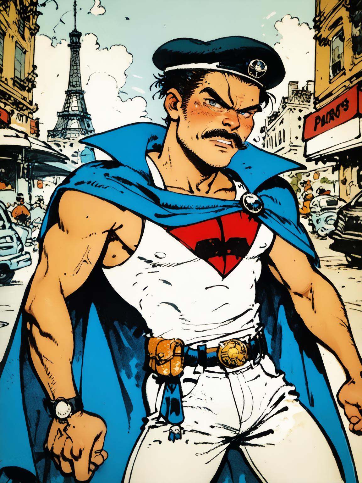 score_8_up,  score_7_up,  a superhero with fat belly on Tensor.Art