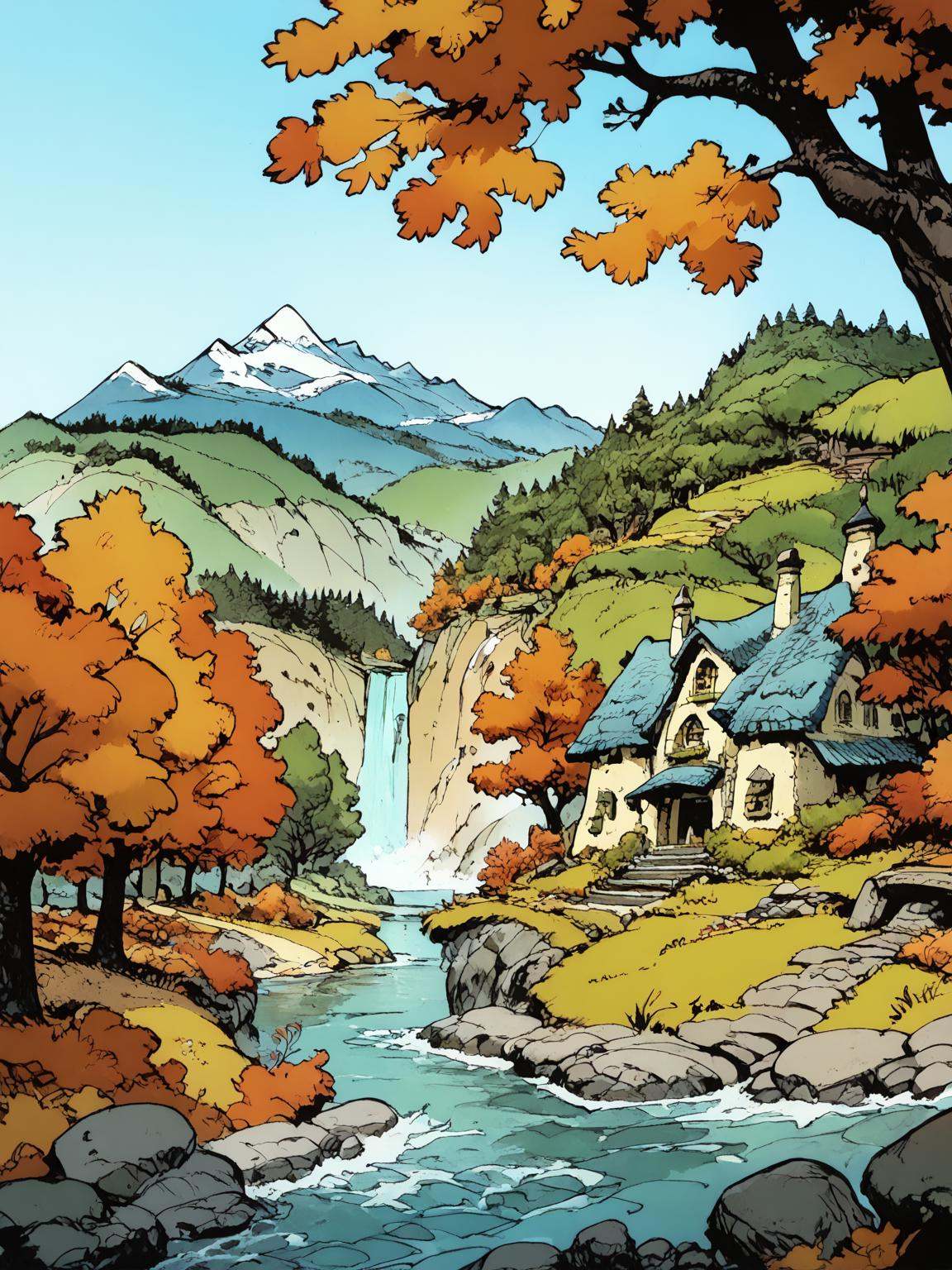score_8_up,  score_7_up,  autumn landscape on Tensor.Art