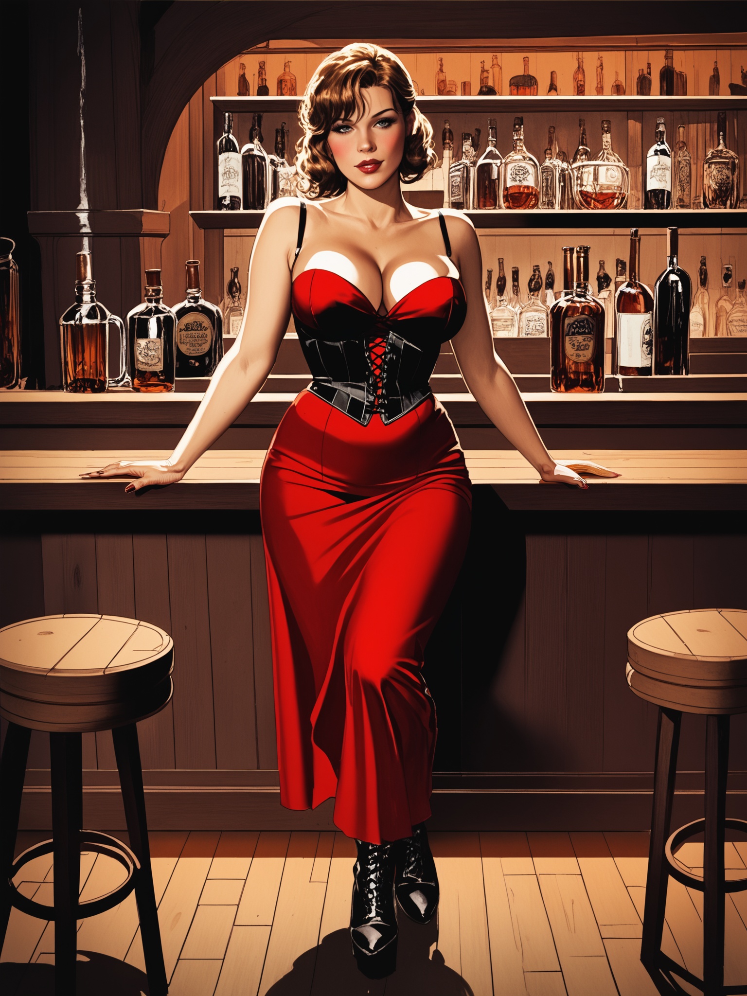 score_8_up,  score_7_up,  beautiful mature woman facing us on Tensor.Art