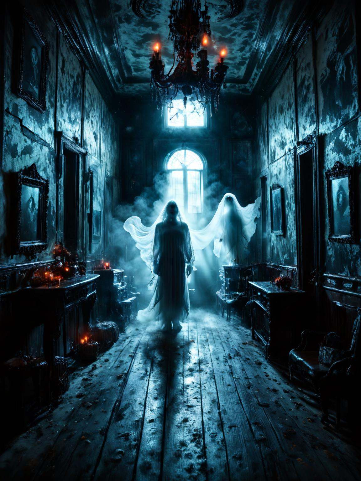 score7_up,  hallomist,  Photography of a ghost on Tensor.Art