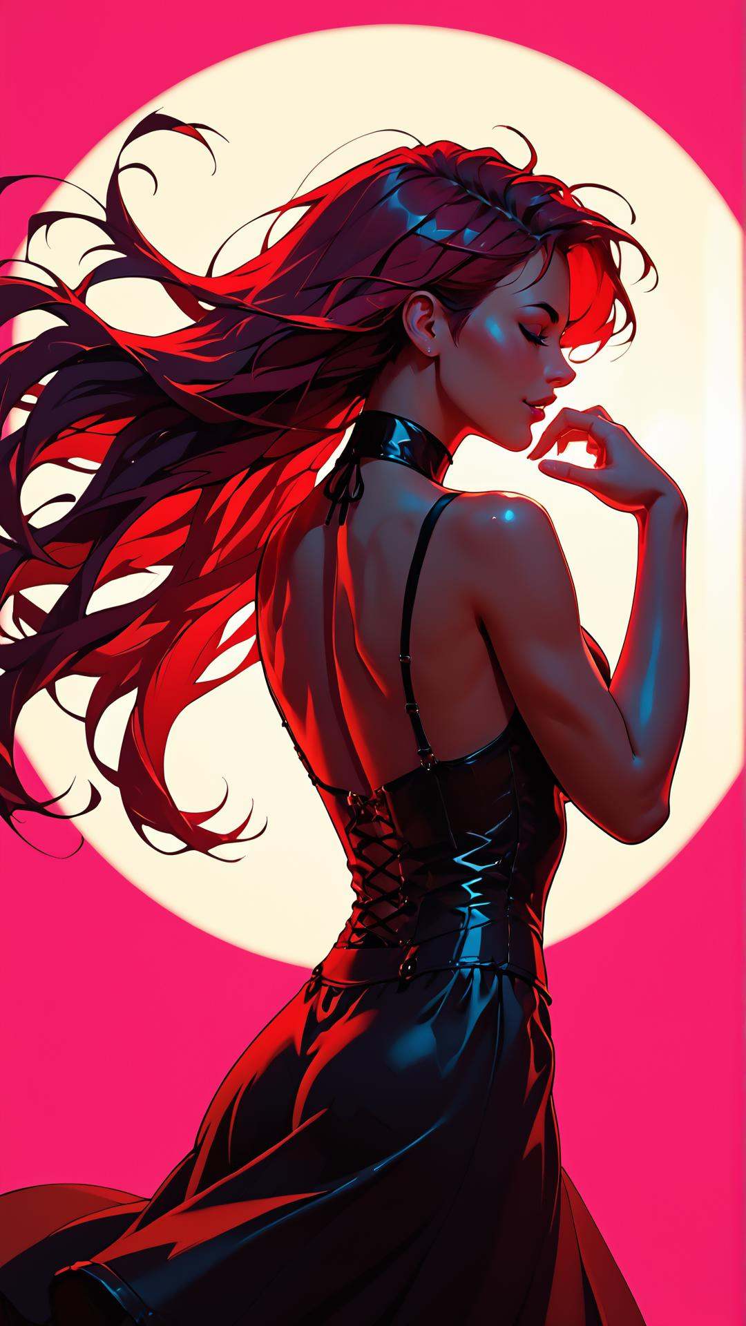 score7_up,  photography,  the wind blows in her long hair on Tensor.Art