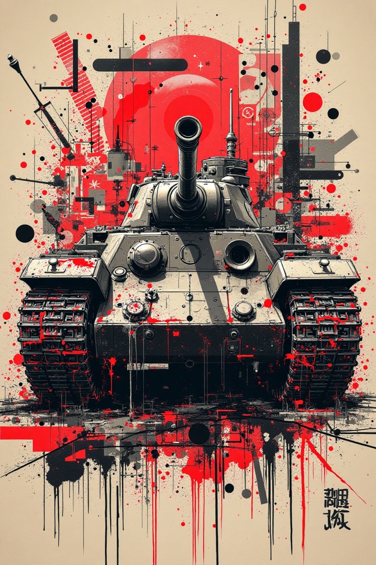 panzer **** collage,  digital art,  poster on Tensor.Art