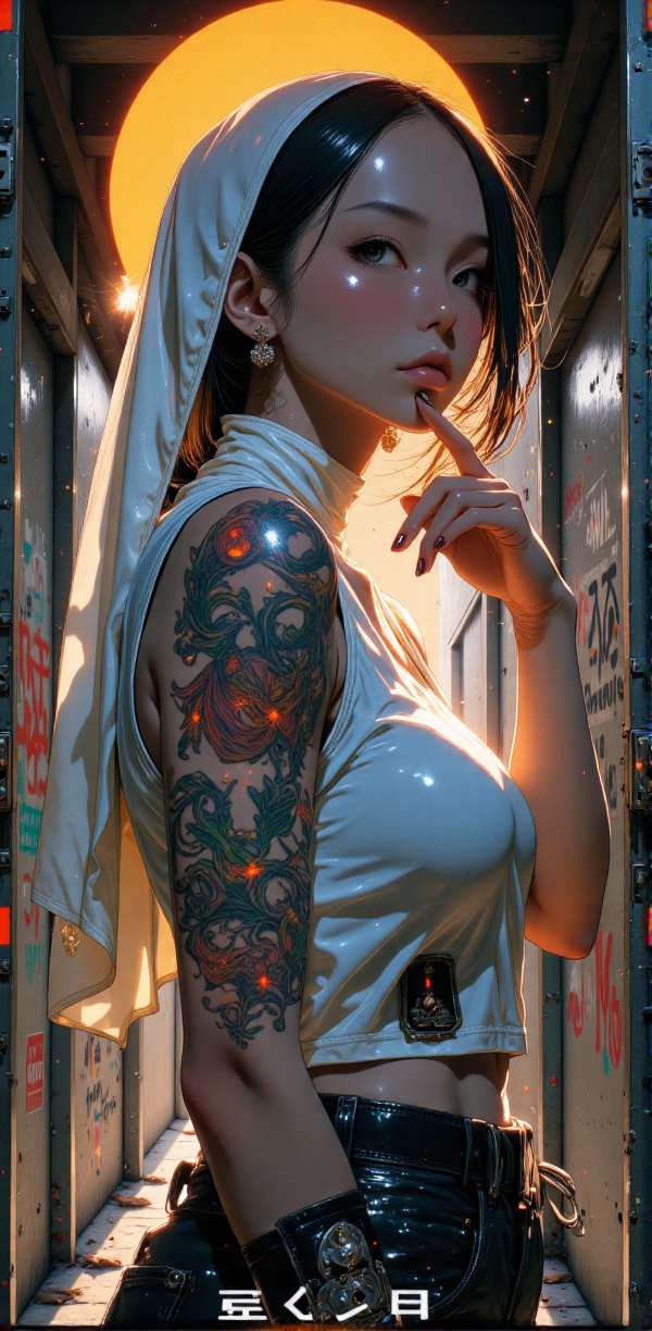 Ultra-detailed digital art masterpiece,  retro 90s aesthetic,  inspired by Yoshiaki Kawajiri on Tensor.Art