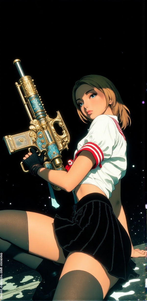 Prompt: (Ultra-detailed digital art masterpiece,  retro 90s aesthetic,  inspired by Yoshiaki Kawajiri on Tensor.Art